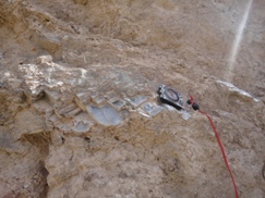 Gypsum bed at Jabal Sanam
